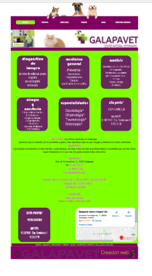 Diseño página web: galapavet.com