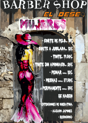 Carteles de precios barbershop