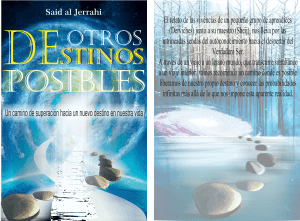 realizamos la portada y contraportada del libro "Otros destinos posibles", del autor "Said al Jerrahi".