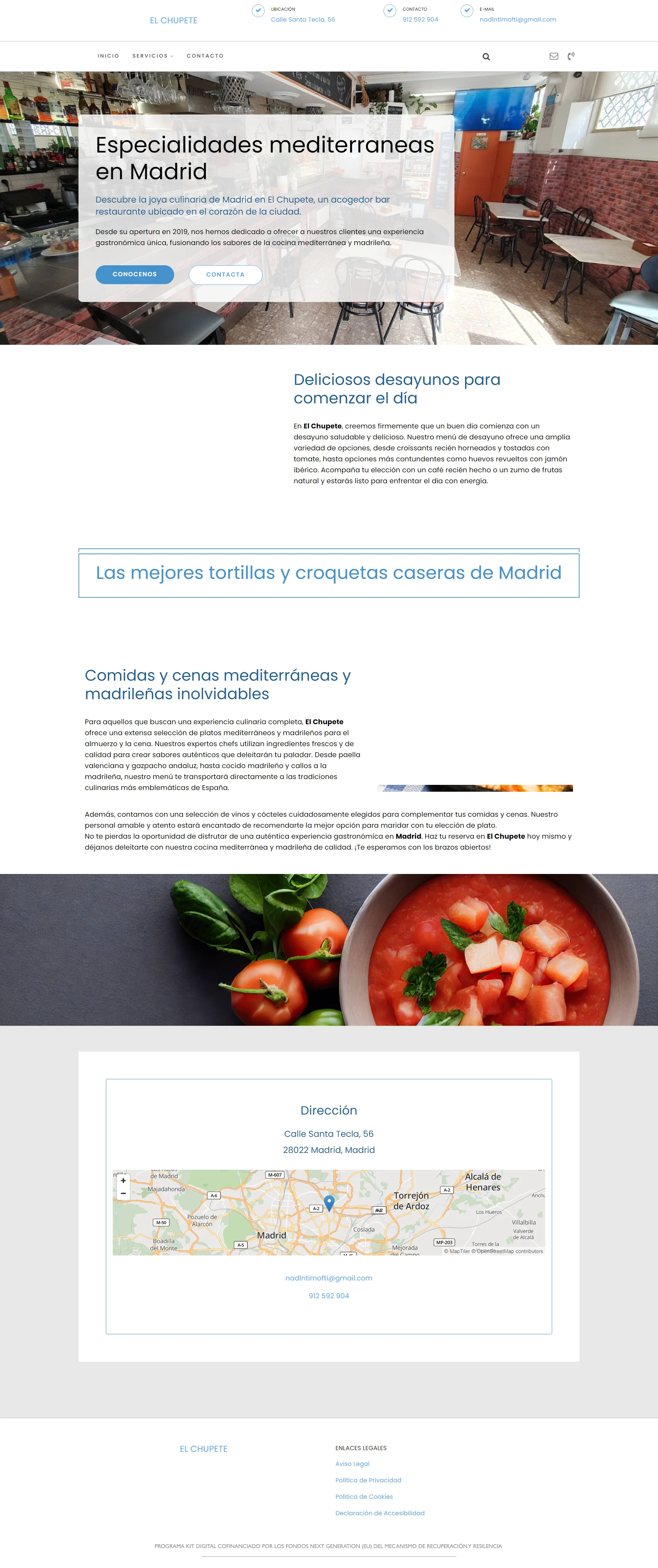 La web del bar